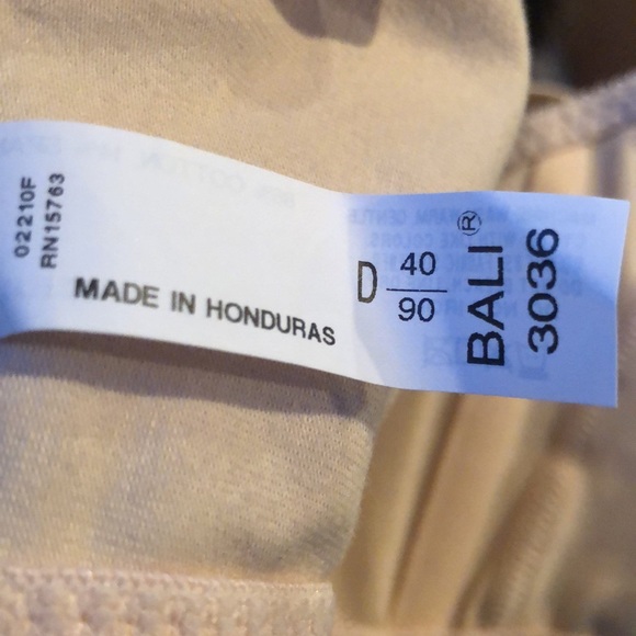 NWOT Bali Double Support  cotton wireless bra #3036 - Picture 7 of 8